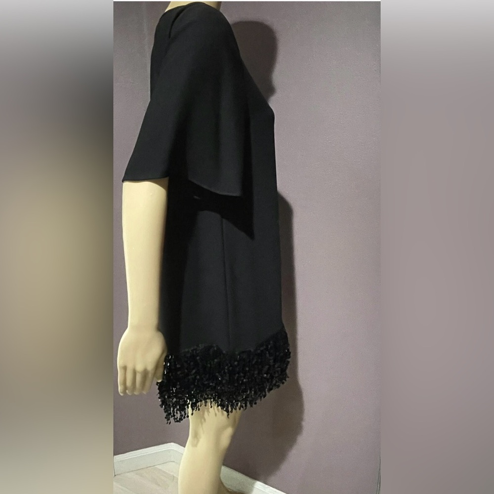Kate Spade Black Mini Dress with Sequin Fringe - Picture 3 of 16